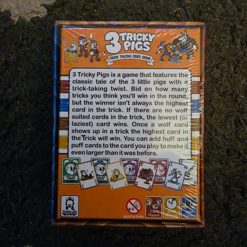 3 Tricky Pigs (2025) Baron Jon Games Trick Taking NIB